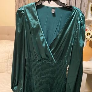 Silk green dress